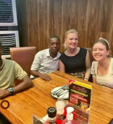 Dinner with guests in Dar es Salaam