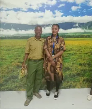 A guest with a park ranger